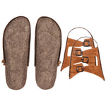Dual Buckle Tan Leather Sandals ZipZap