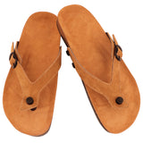 Brown Suede Flipflop (Leather)