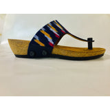 Busy Blue Ikat Wedges